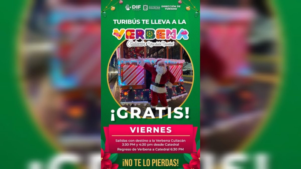 Este viernes el Ayuntamiento de Culiacán te lleva a la Verbena en Turibús