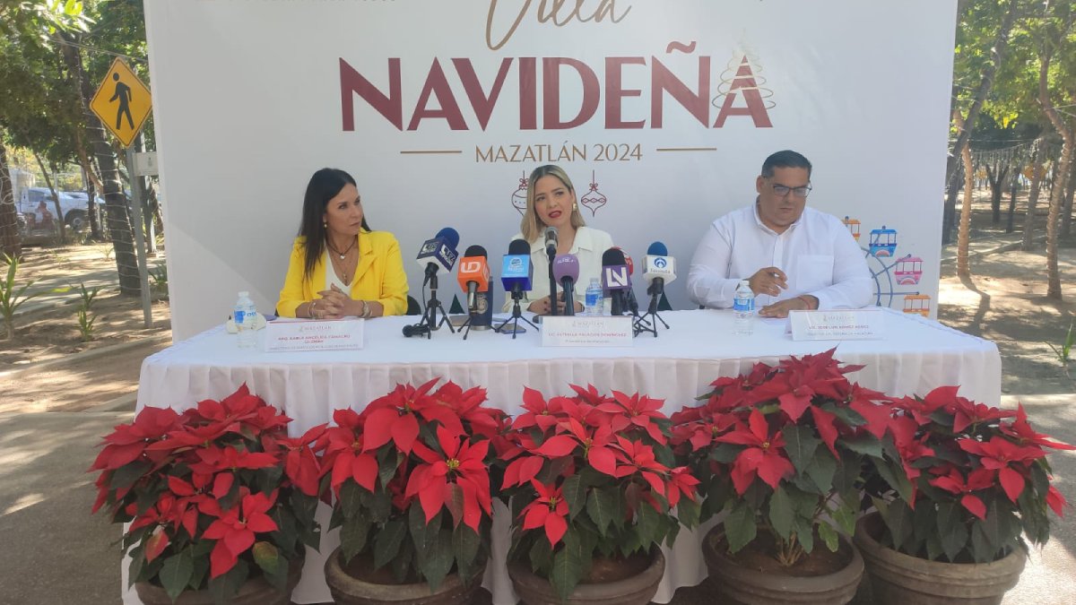 Más de mil árboles iluminados y 12 mil asistentes diarios se esperan en la Villa Navideña de Mazatlán