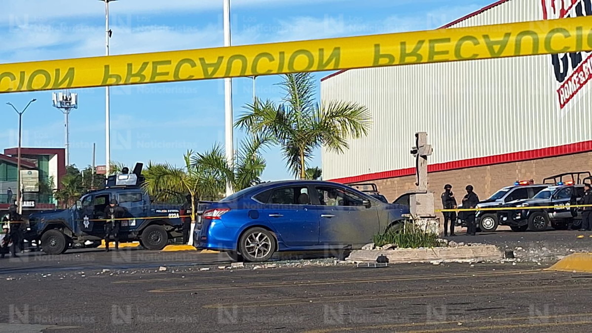 ¡Solo quedó en pie la cruz! Así fue la explosión del cenotafio del hijo del “Chapo” Guzmán