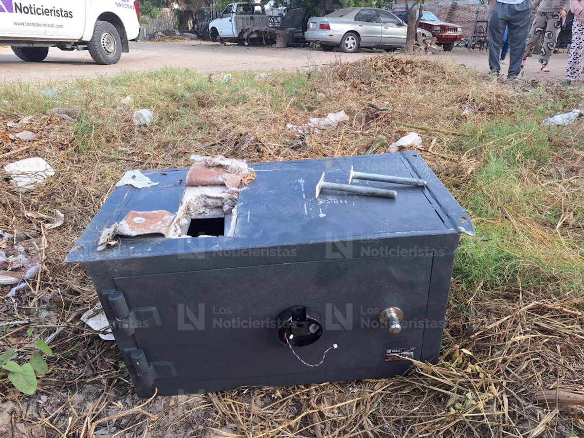 Abandonan caja fuerte violada al sur de Culiacán y moviliza a cuerpos de seguridad