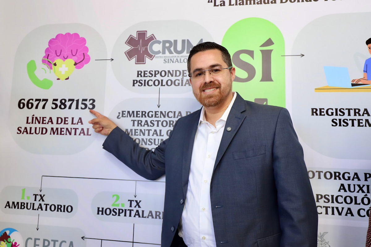 Inaugura Cuitláhuac González, secretario de Salud la Línea de la Salud Mental ‘La Llamada Donde Todo Empieza a Mejorar’