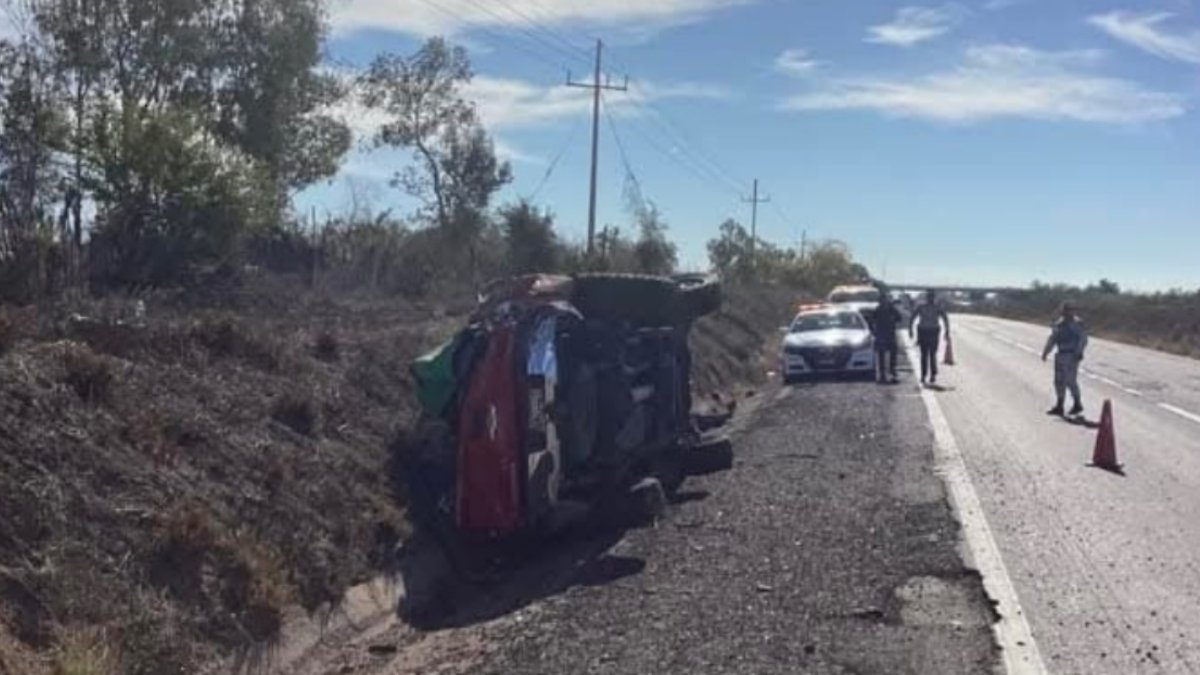Accidente en la Maxipista Mazatlán-Culiacán deja a tres niños y una mujer embarazada heridos en Elota