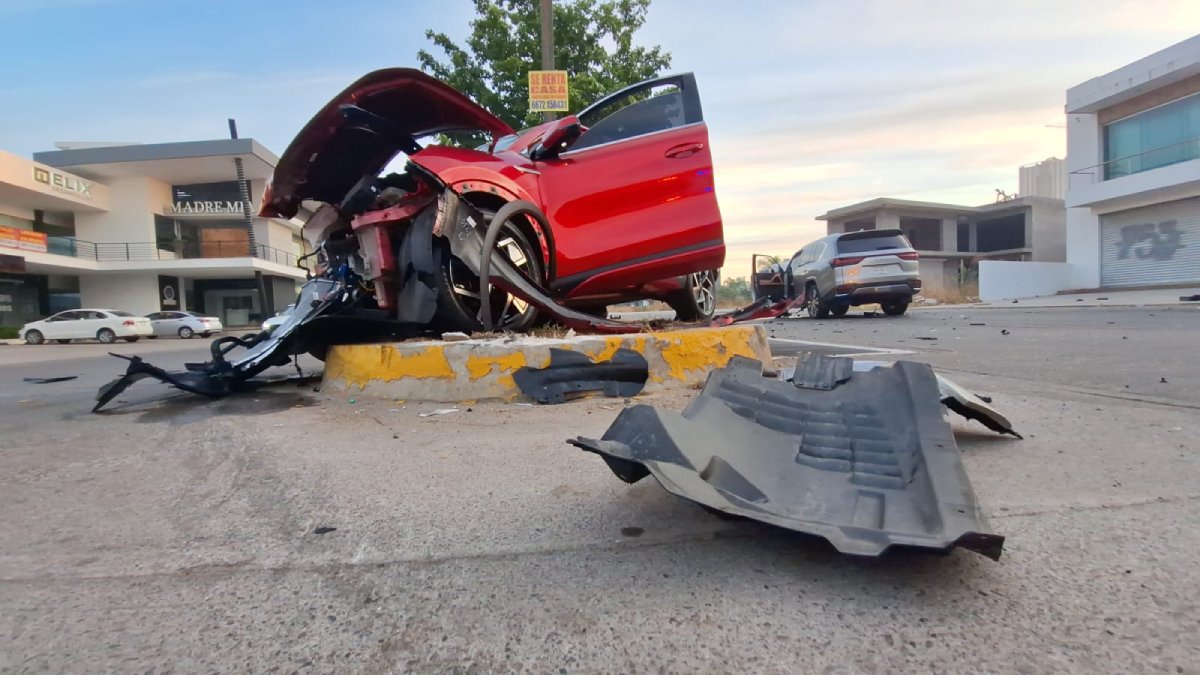 ‘Encontronazo’ en el Tres Ríos de Culiacán deja solo daños materiales