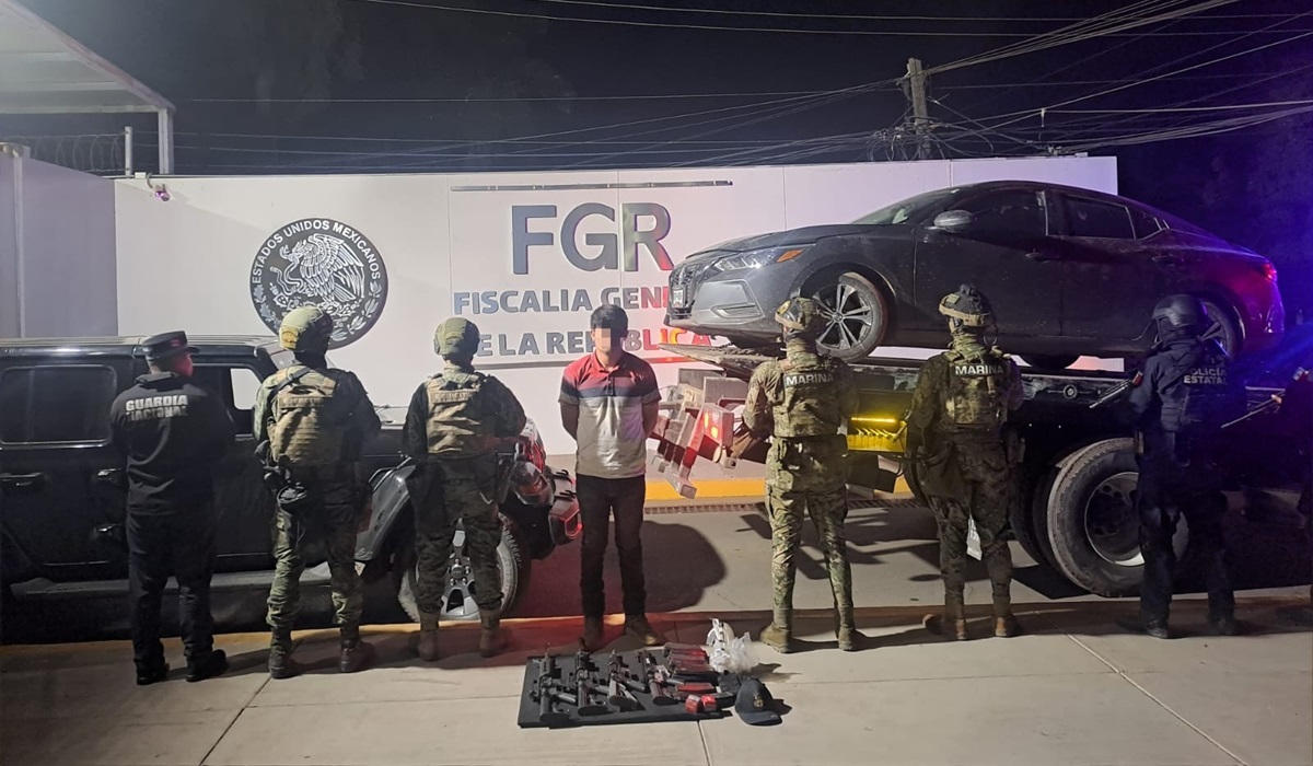 Confirma SSPE dos detenidos, armas y dos vehículos asegurados tras agresión en Aguaruto, Culiacán