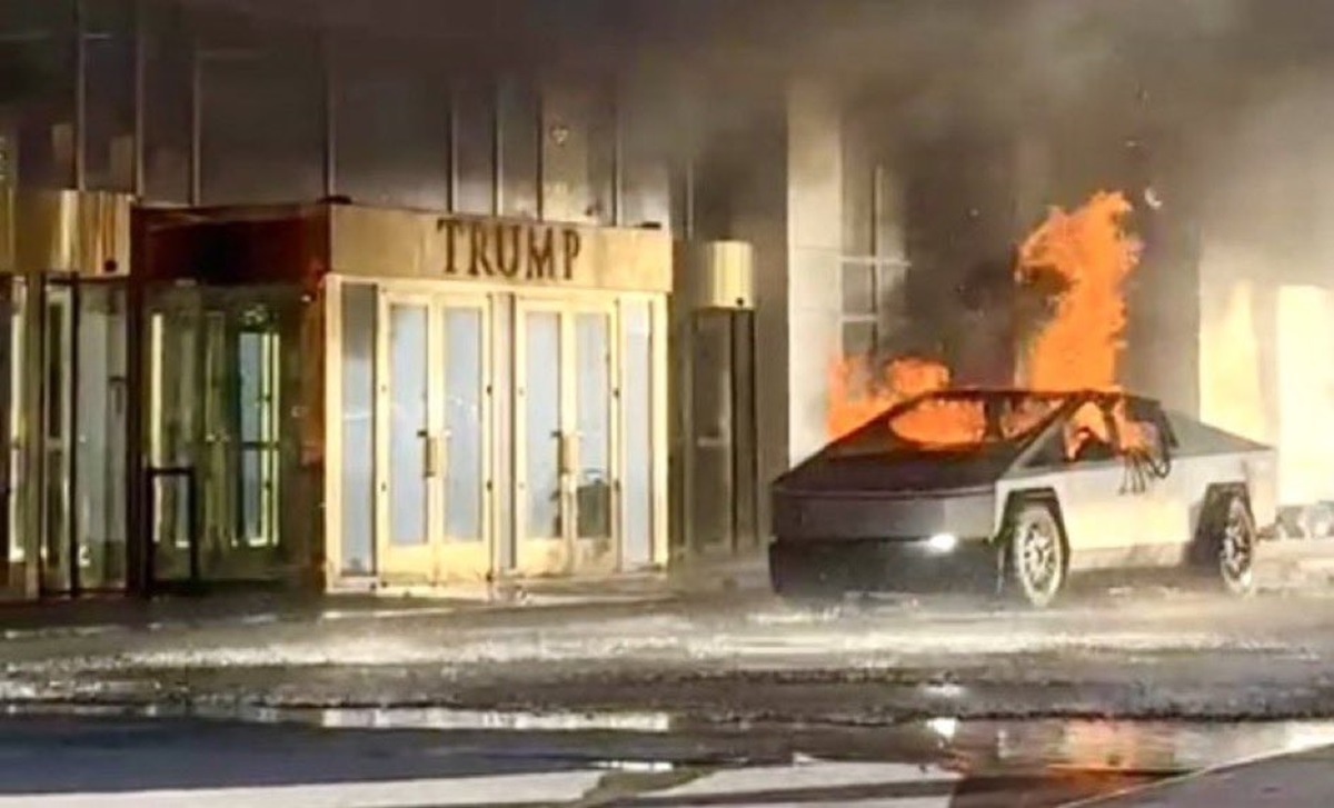 Imágenes: Explota Cybertruck frente a Hotel de Trump en Las Vegas y muere militar activo; hay heridos