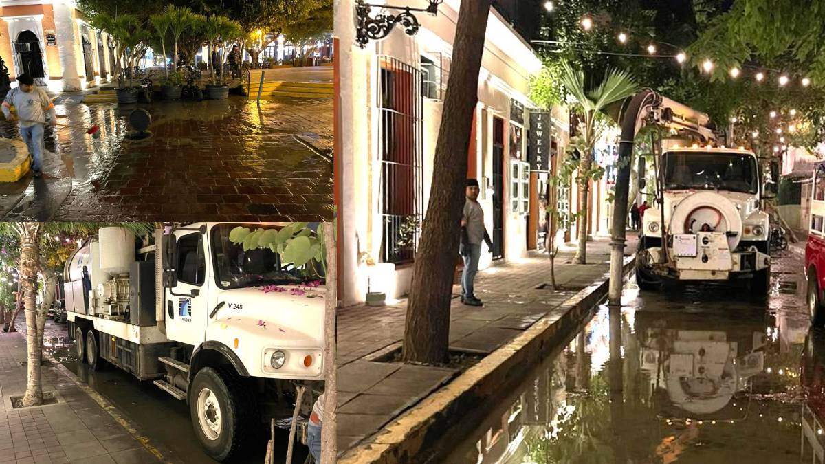 En minutos, Jumapam repara fuga en el Centro Histórico tras polémica en redes sociales