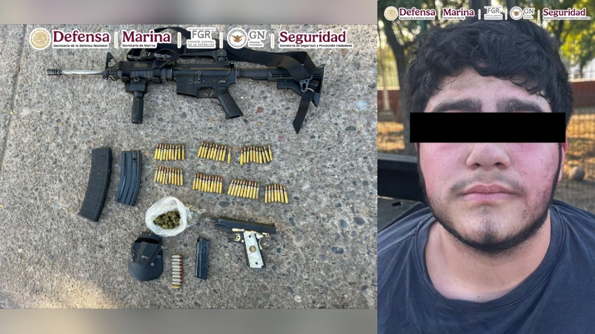 ¡Le hallan videos de tortura y asesinatos en su celular! Detienen a hombre armado en Culiacán