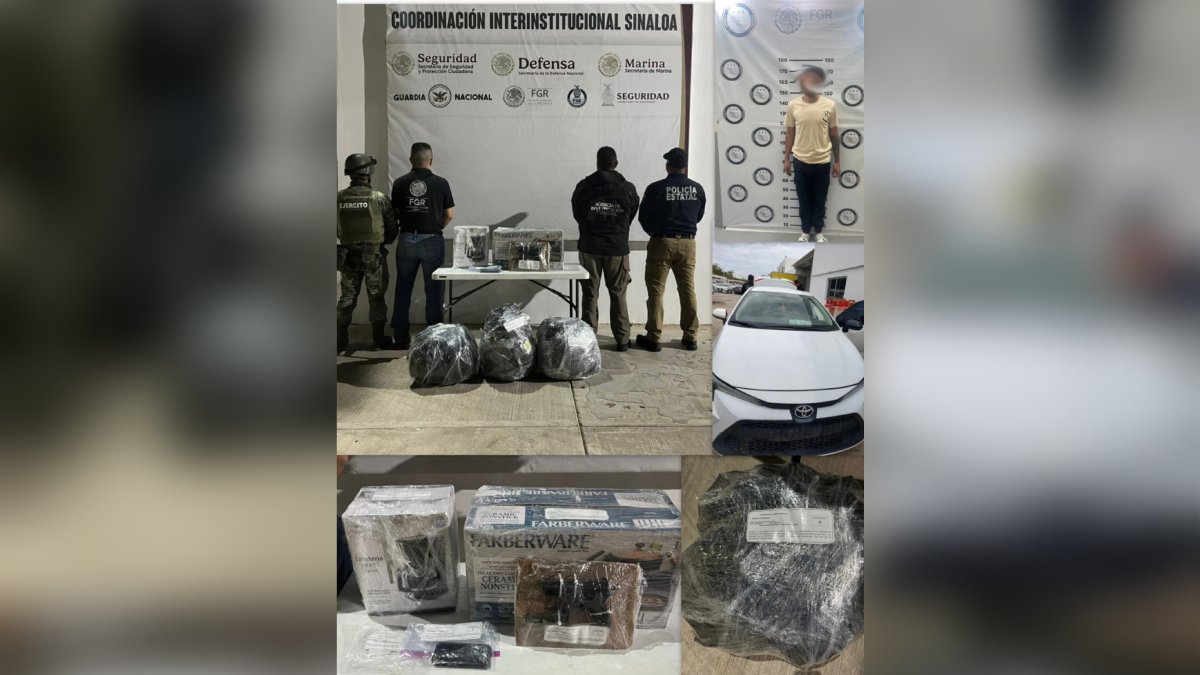 Detienen a hombre con un arma de fuego y droga en Costa Rica, Culiacán