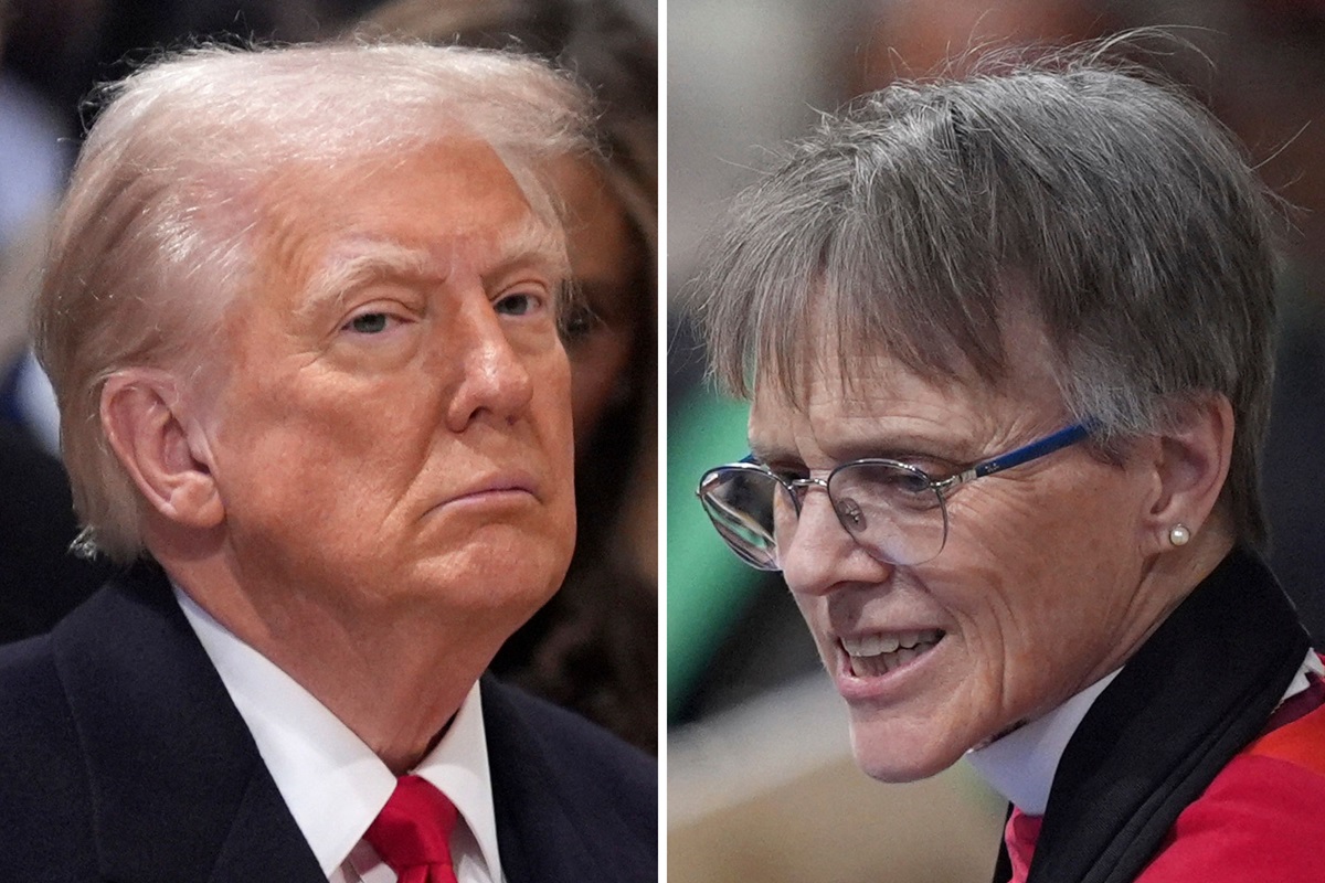 Video: ¿Qué le dijo? Trump se ofende con sermón de obispa y la llama ‘radical de izquierda’