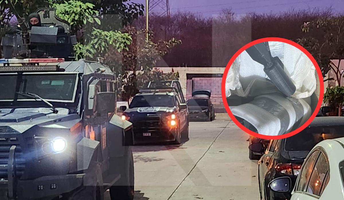Confirma SSPE aseguramiento de explosivos para dron, estaban en un vehículo robado