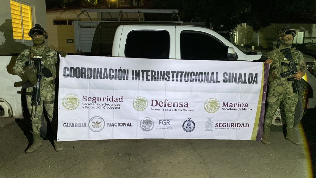 Fuerzas federales aseguran vehículos blindados y erradican plantíos de marihuana en Mazatlán