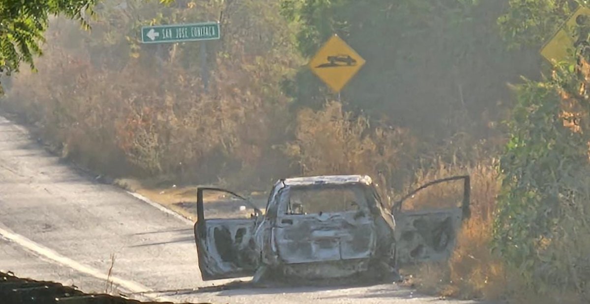 Seis vehículos calcinados, dejó enfrentamiento entre civiles en El Espinal; no hubo muertos ni heridos: SSPE