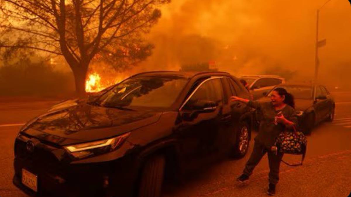 Fuertes vientos avivan incendio forestal  al sur de California, obligando a evacuaciones