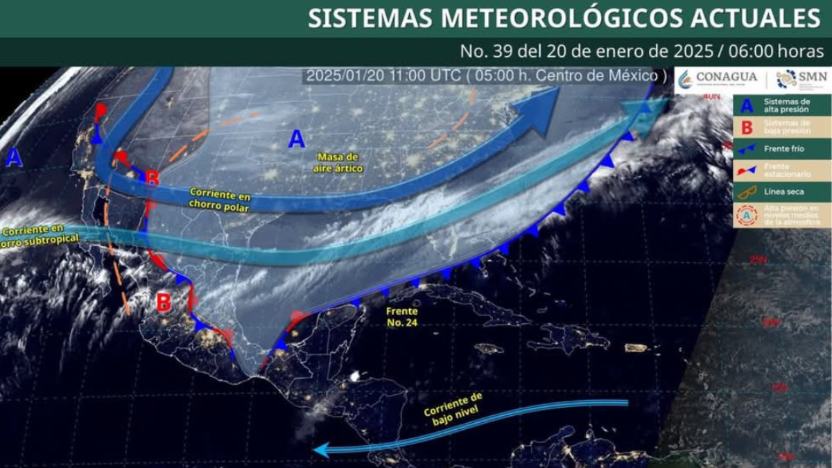 Por Frente Frío Número 24, temperaturas en Mazatlán caerán hasta los 15 grados