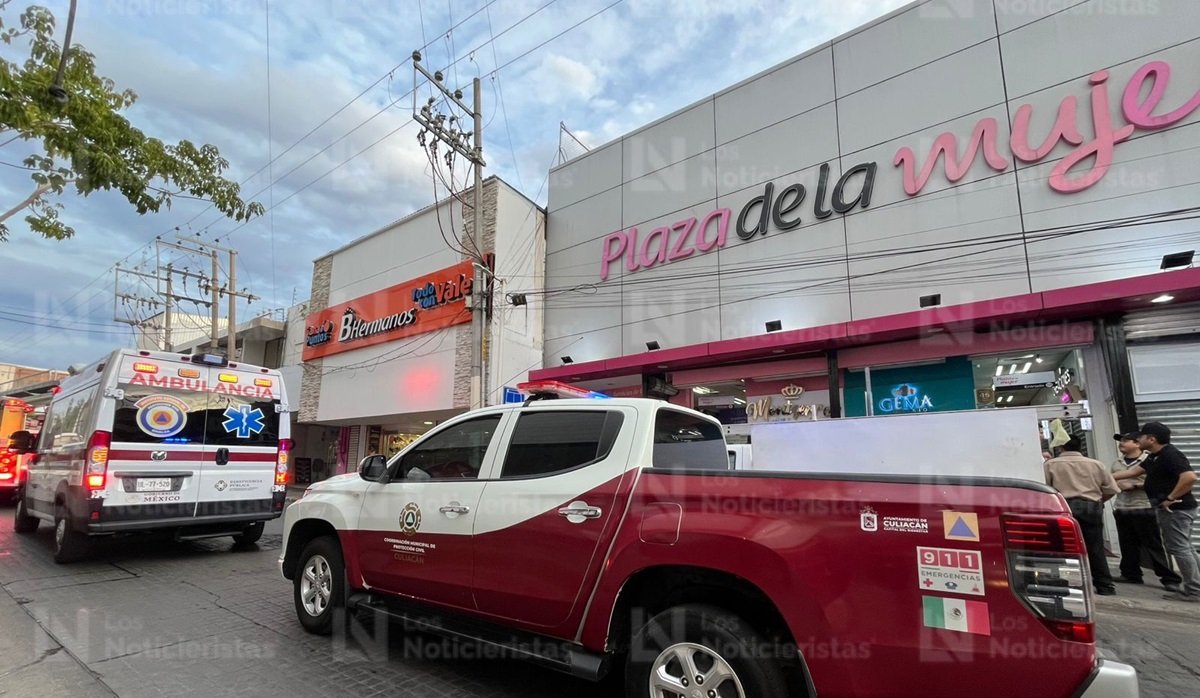Por fuga de gas, evacuan la Plaza de la Mujer en el Centro de Culiacán