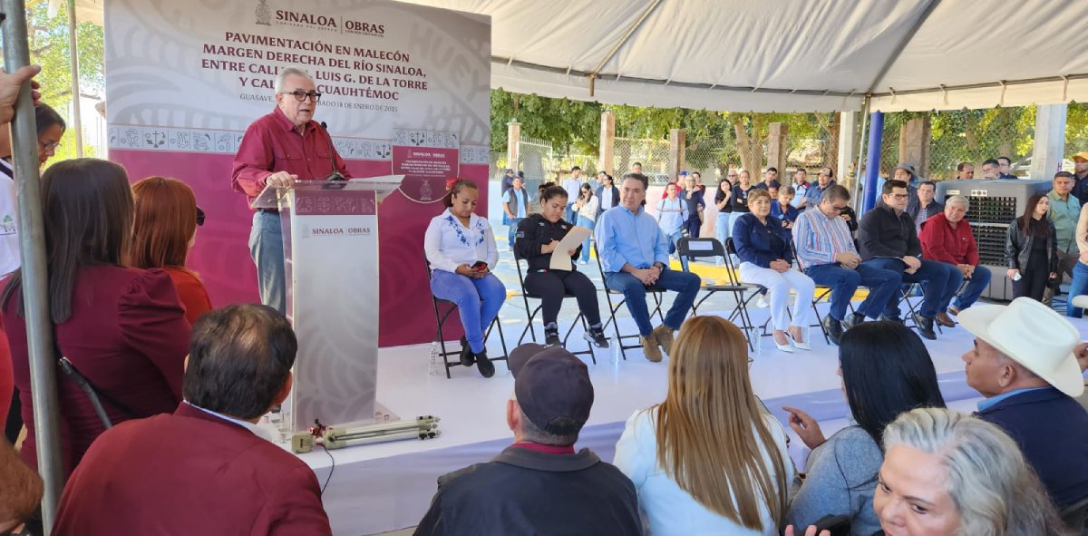 “Del lado de los pobres”: Rocha al inaugurar 2da etapa del Malecón Municipal en Guasave; anuncia casas a habitantes