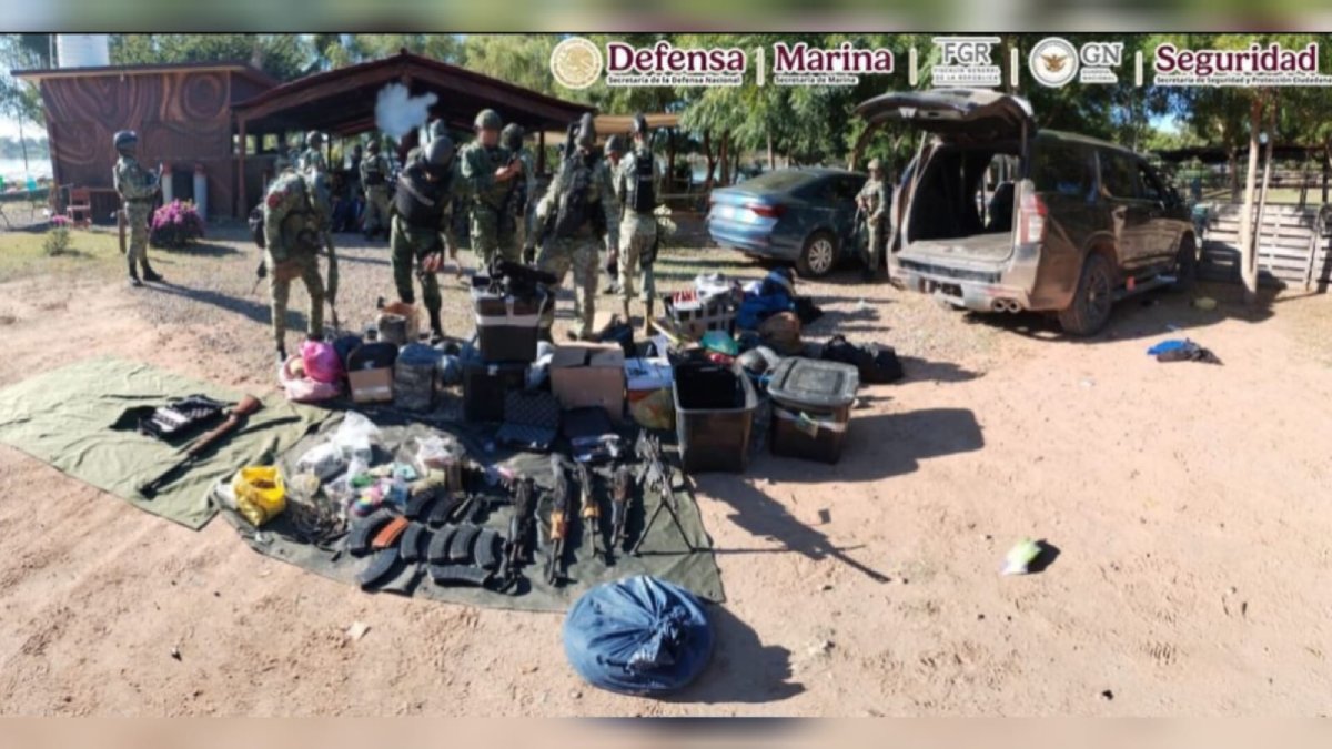 Fueron 3 detenidos y 14 armas de fuego las aseguradas en operativo en San Francisquito, Mazatlán