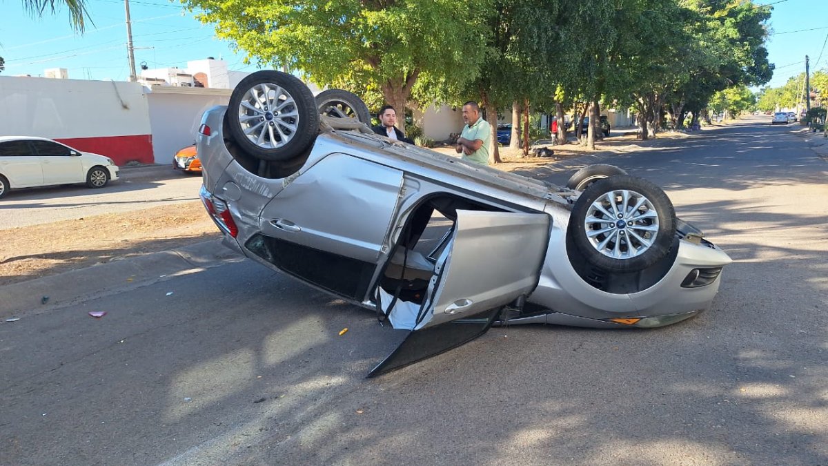 Volcadura en Terranova de Culiacán deja un lesionado
