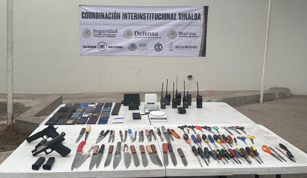 ¡11 pistolas y 3 fusiles! Todo esto es lo que han hallado en 10 esculques a penales de Sinaloa