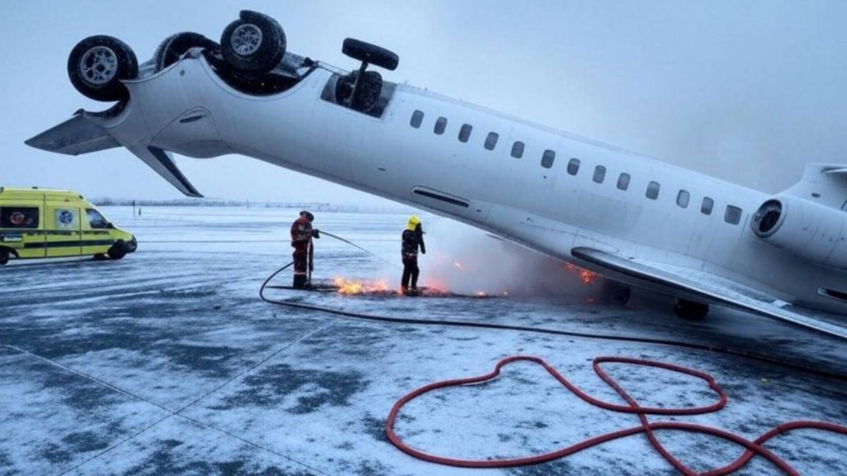 Accidente de avión de Delta Airlines en aeropuerto de Toronto deja 8 lesionados