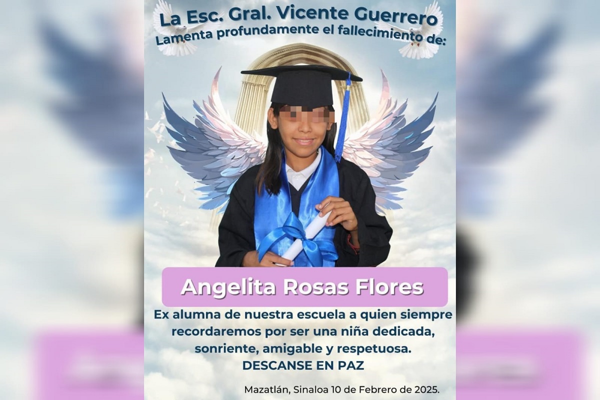 De 13 años, Angelita fue localizada sin vida en su domicilio en Mazatlán, sus familiares y escuela piden se esclarezca el caso