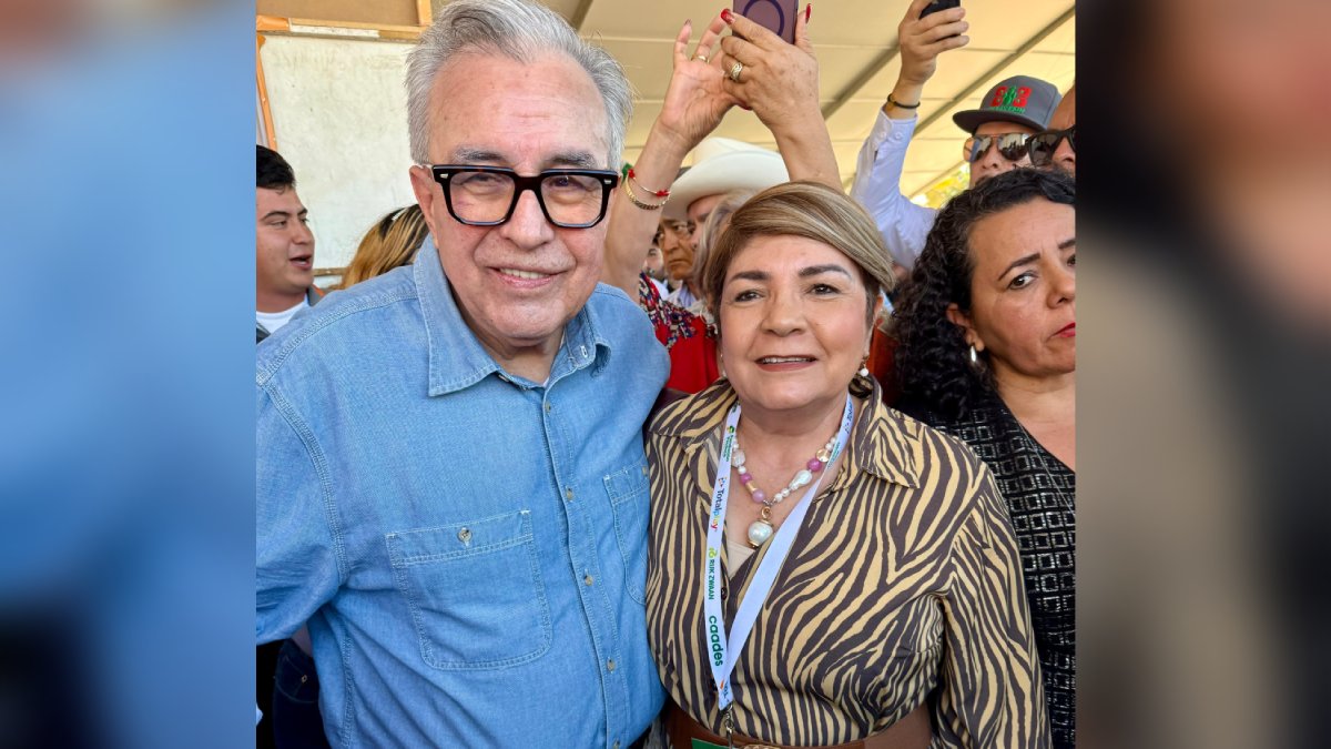 Cecilia Ramírez Montoya y Rubén Rocha Moya en la inauguración de la Expo Agro 2025