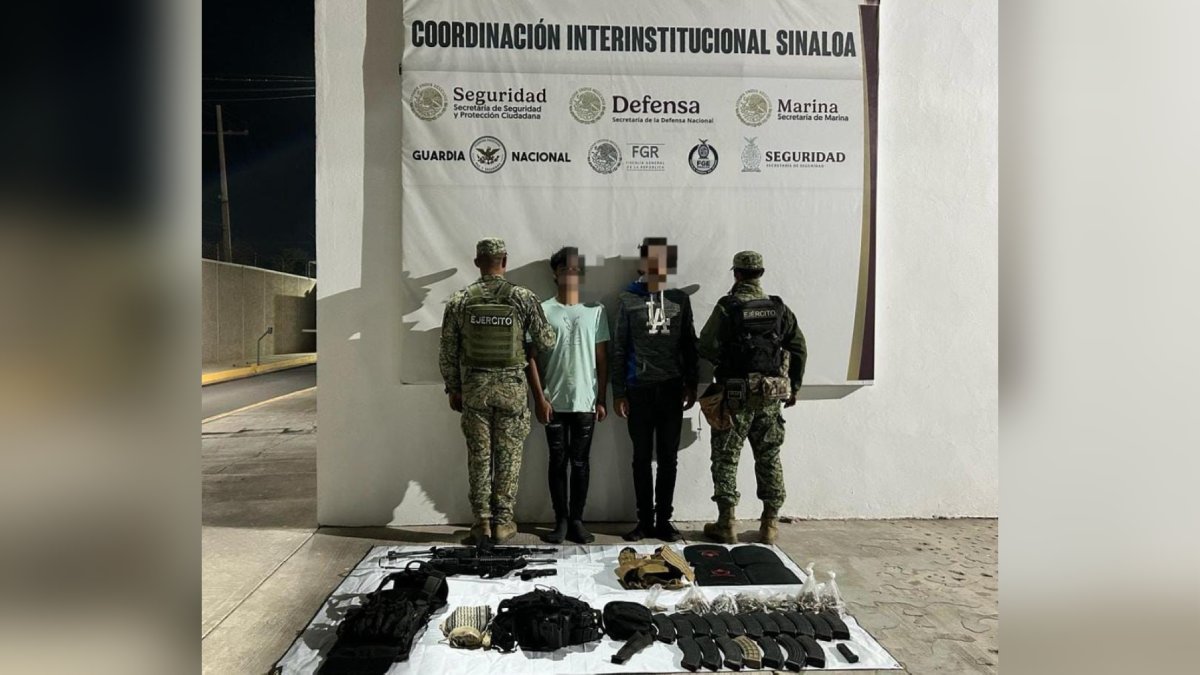 Ejército asegura a dos civiles, armamento y una cuatrimoto en Cosalá