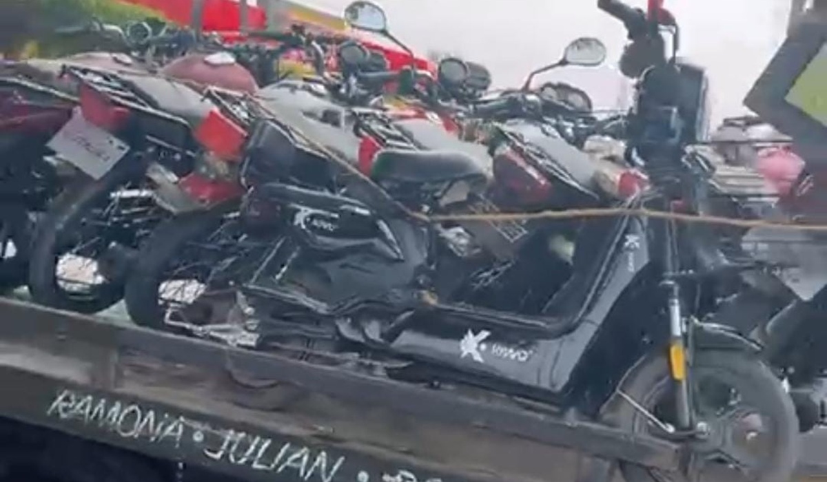 Decomiso de motocicletas en Guasave
