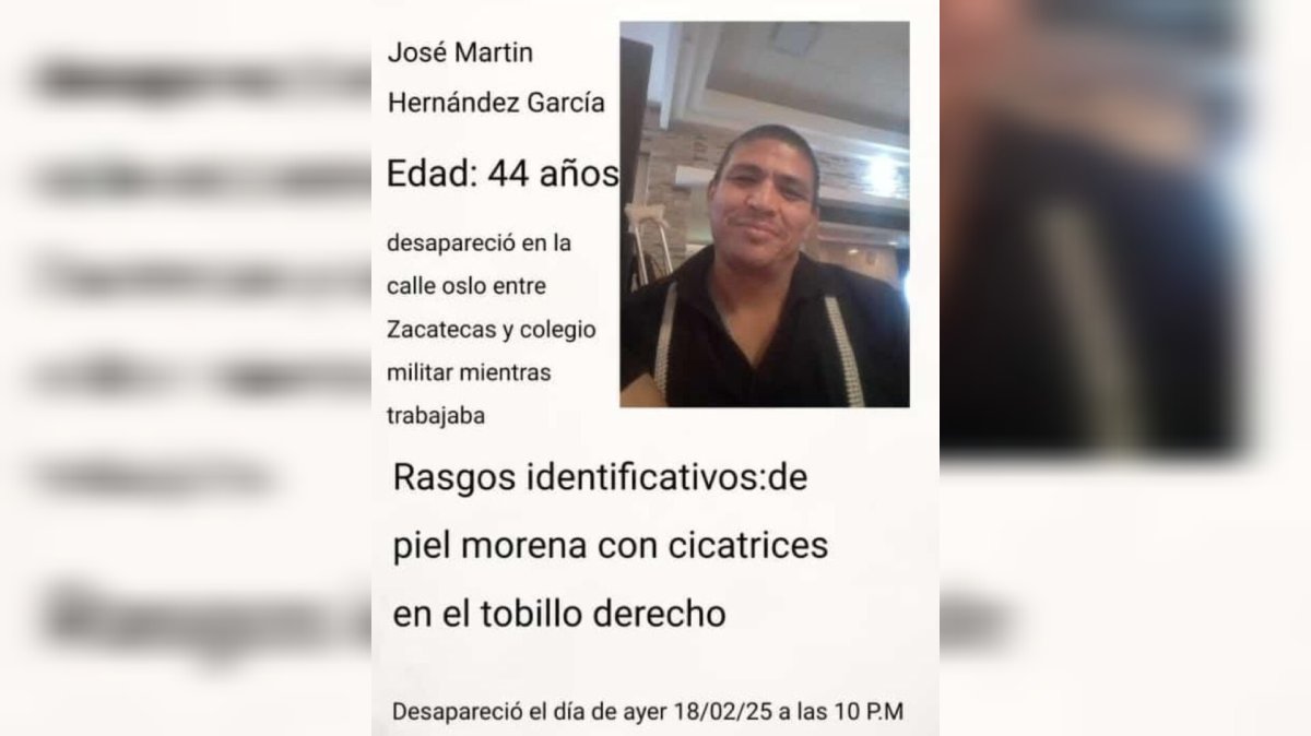 José Martín desaparecido en Los Mochis, es buscado por sus familiares