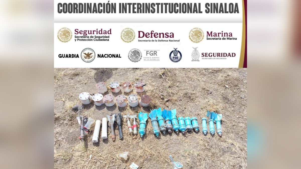 Marina halla 32 artefactos explosivos en Escuinapa; 21 eran para dron