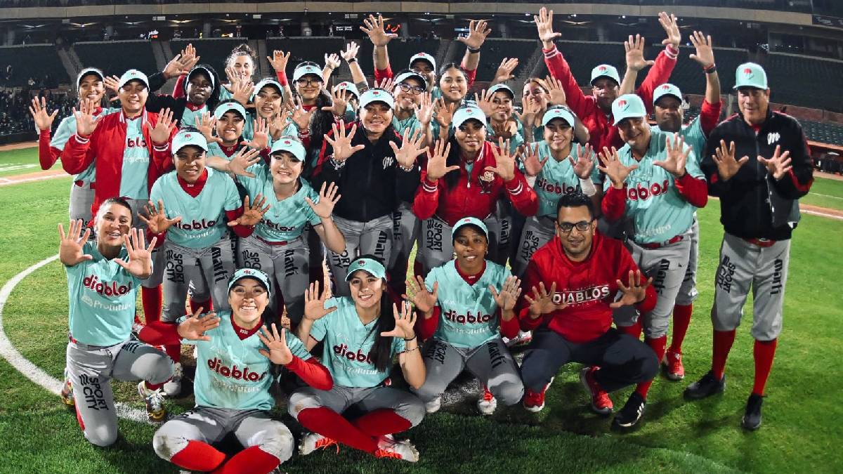 ¡De diez! Diablos Rojos Femenil mantiene racha de triunfos consecutivos en la Liga Mexicana de Softbol