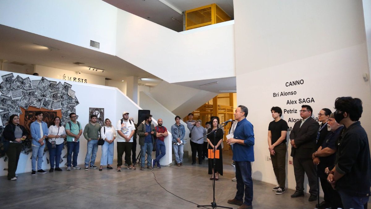 Inauguran artistas sinaloenses la exposición gráfica Línea 7 en la Gaals