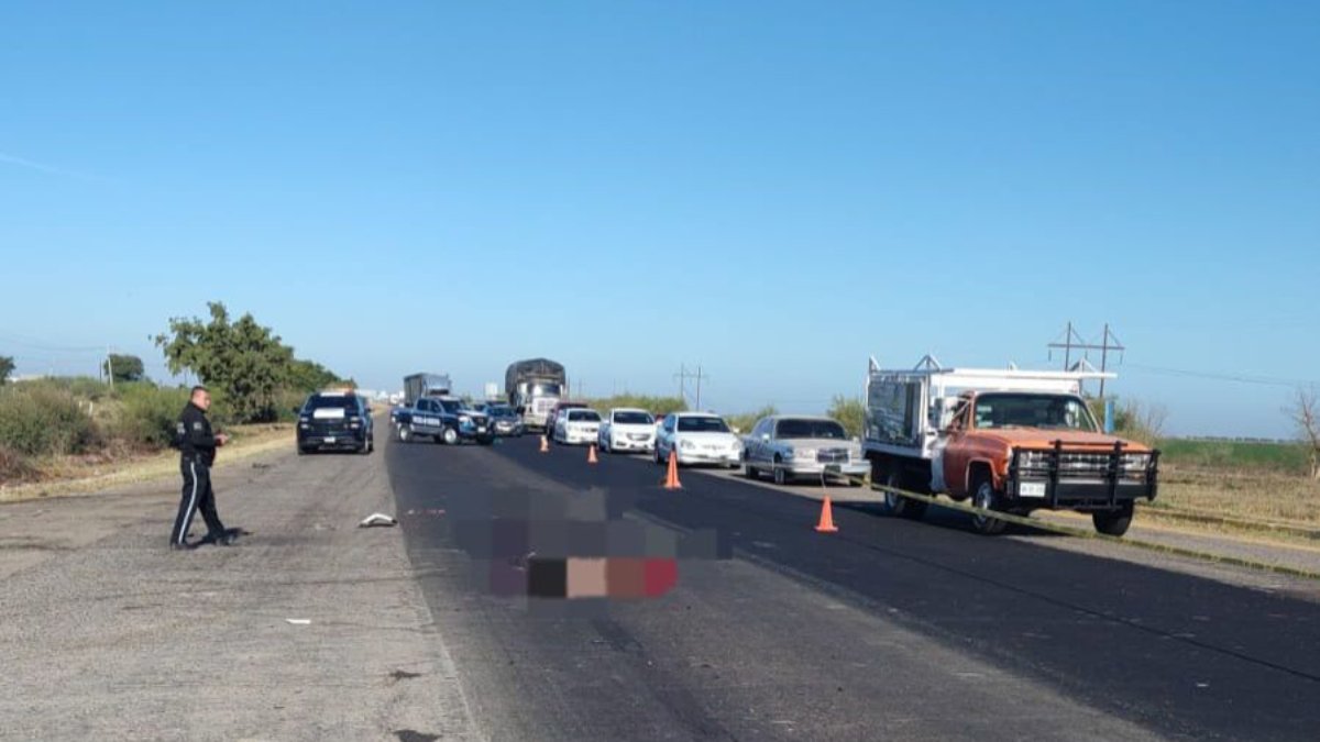 Desconocido pierde la vida al ser atropellado sobre la México 15, en Guasave