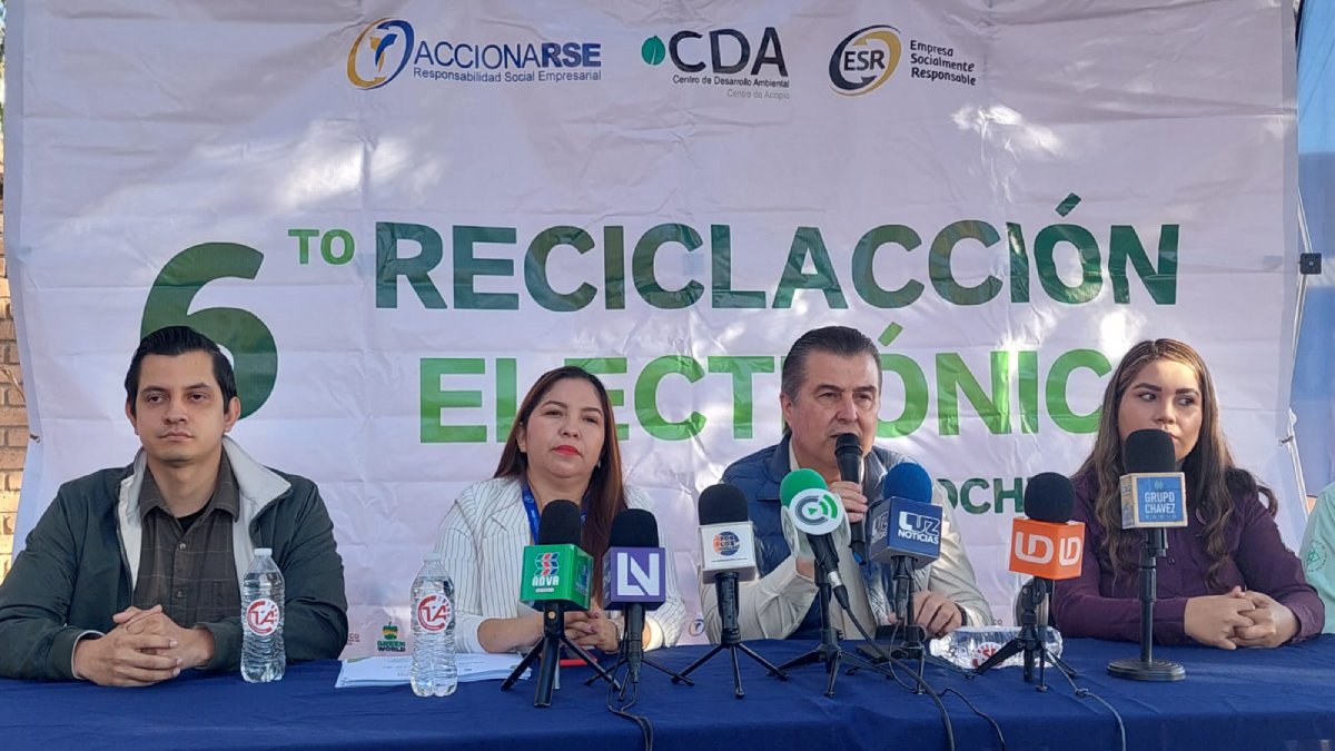 Inauguran el Sexto Reciclaje Electrónico en Los Mochis ‘Reciclacción 2025’