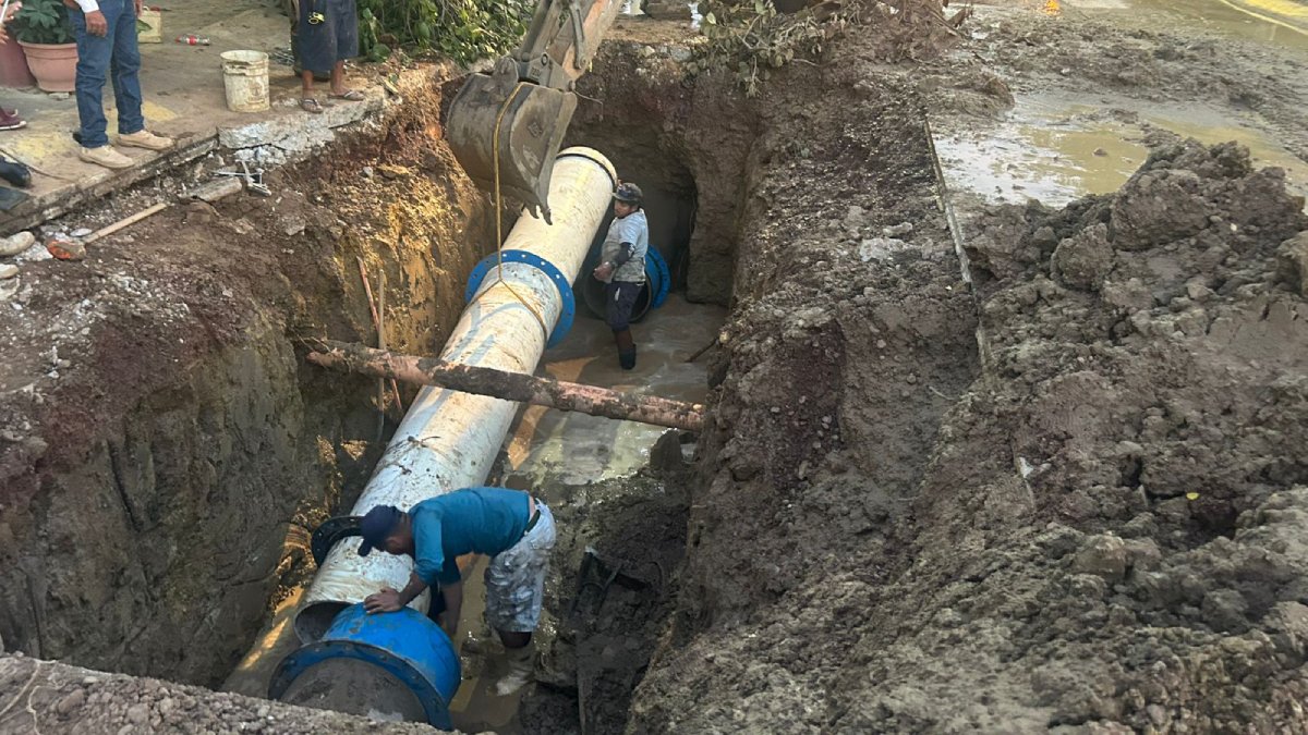 Jumapam concluye reparación de fuga en Chulavista y restablece servicio en varias colonias de Mazatlán
