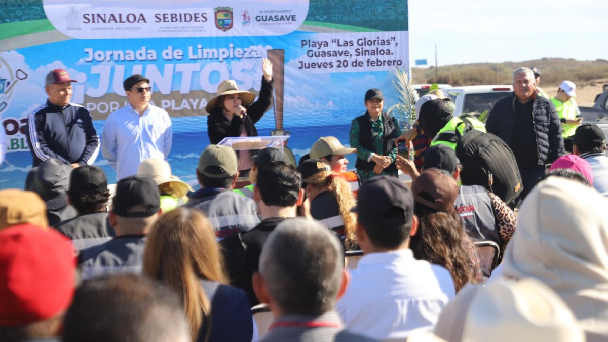 Por playas más limpias, realizan limpieza intensiva en Las Glorias, Guasave