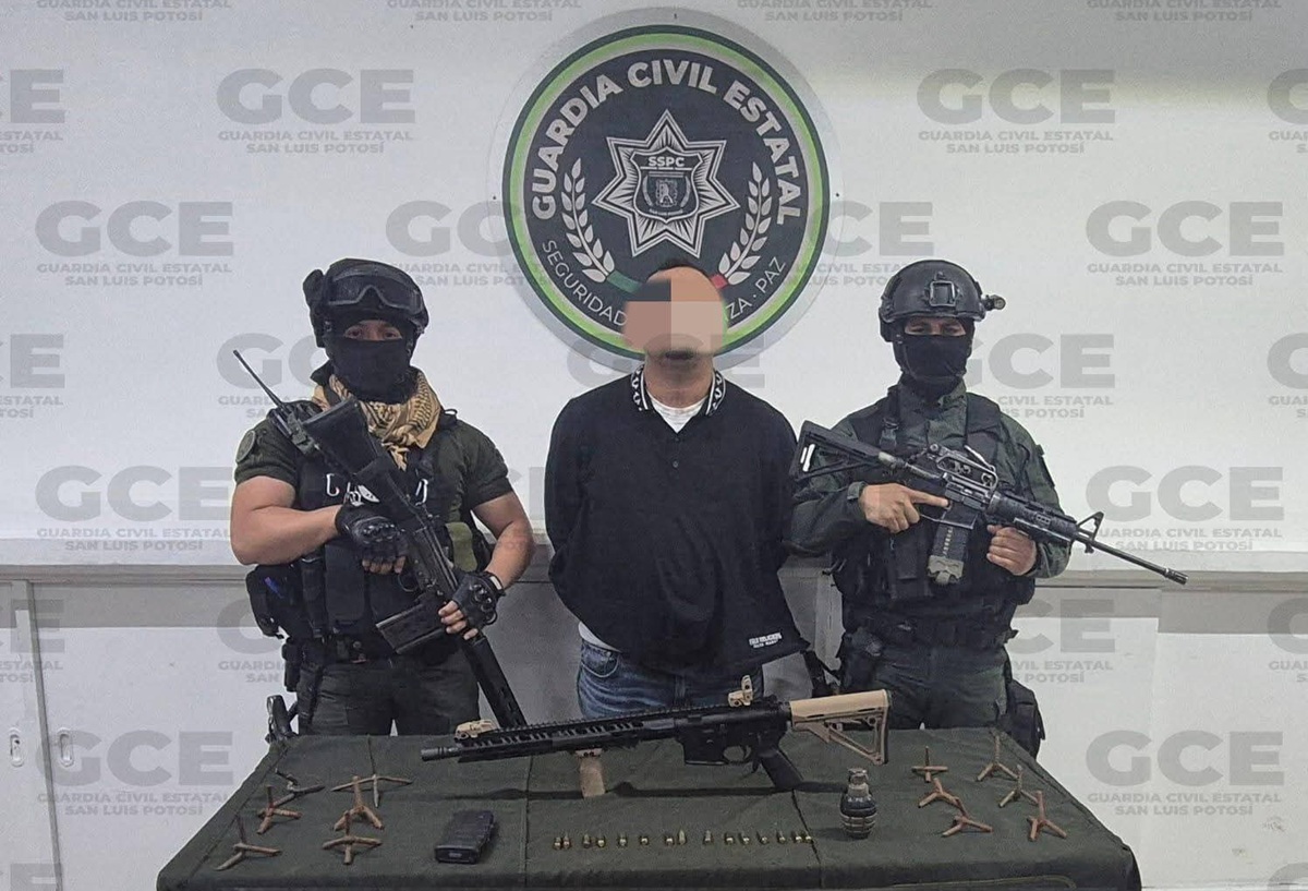 ‘El Alacrán’, presunto jefe de plaza en la huasteca potosina, cae en despliegue de la Guardia Civil de SLP