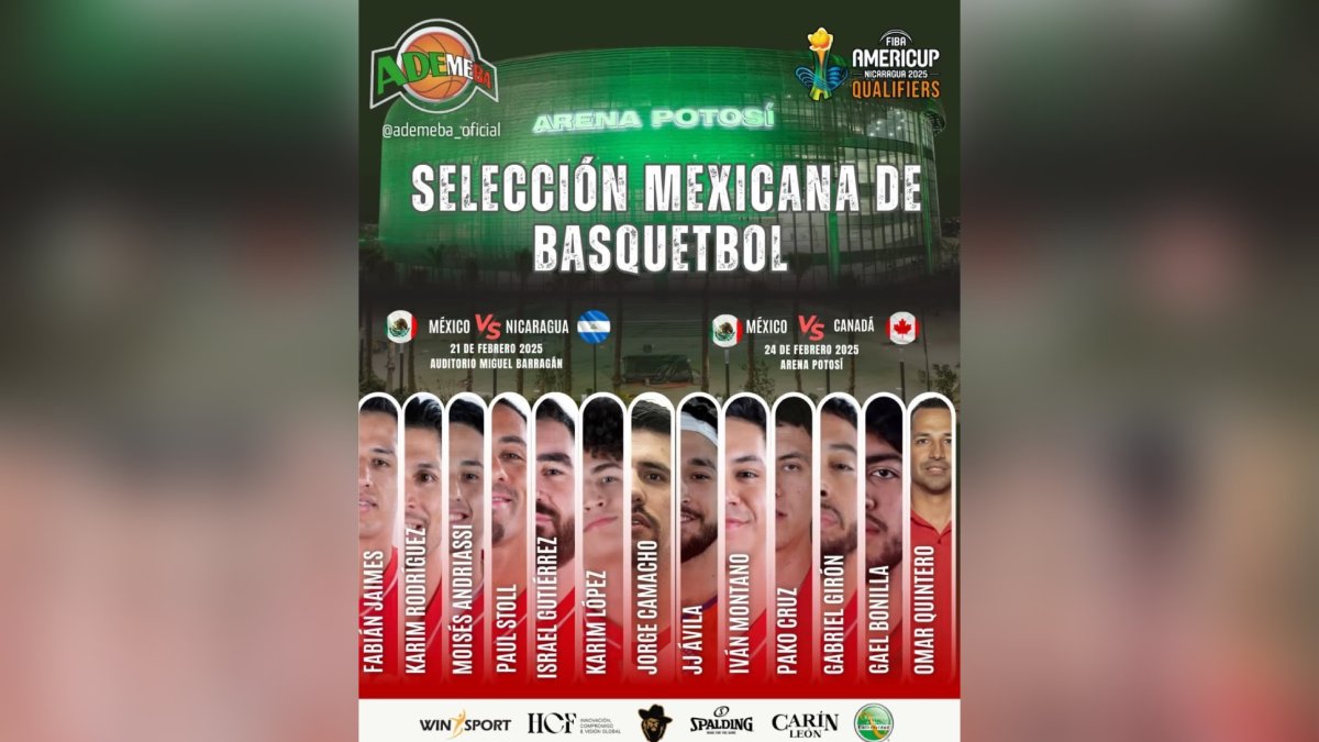 México define a sus 12 guerreros para tercera ventana FIBA rumbo a la AmeriCup 2025