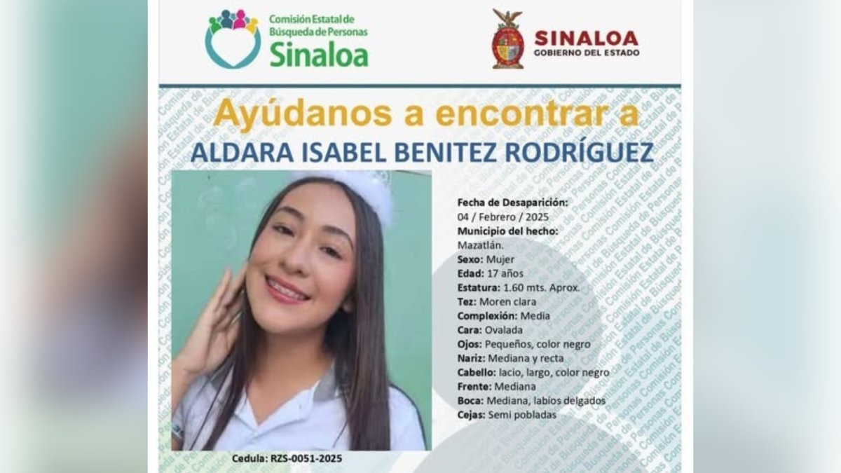 Reportan desaparición de jovencita en la colonia Juárez, en Mazatlán
