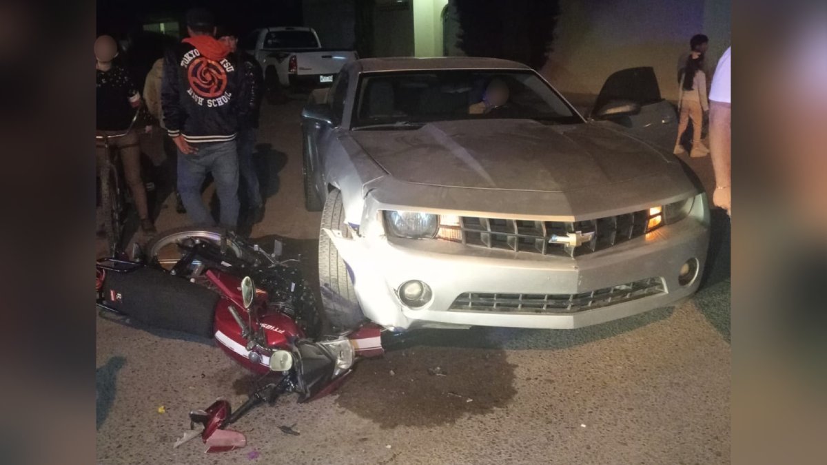 Un motociclista lesionado deja accidente en la colonia 75 de Los Mochis