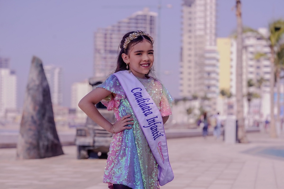 Ximena Lizárraga, una niña que irradia el entusiasmo del Carnaval de Mazatlán 2025