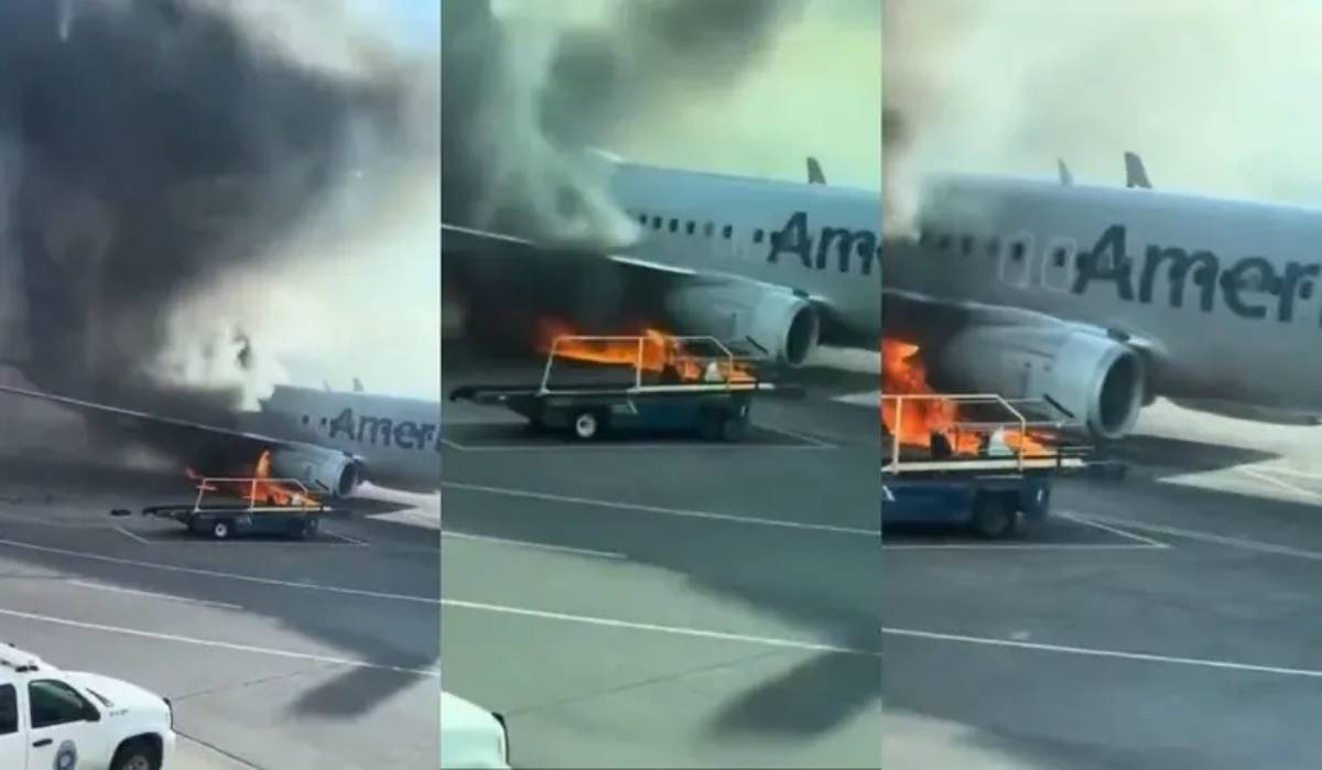 Emergencia aérea: Avión de American Airlines se incendia en el aeropuerto de Denver (video)