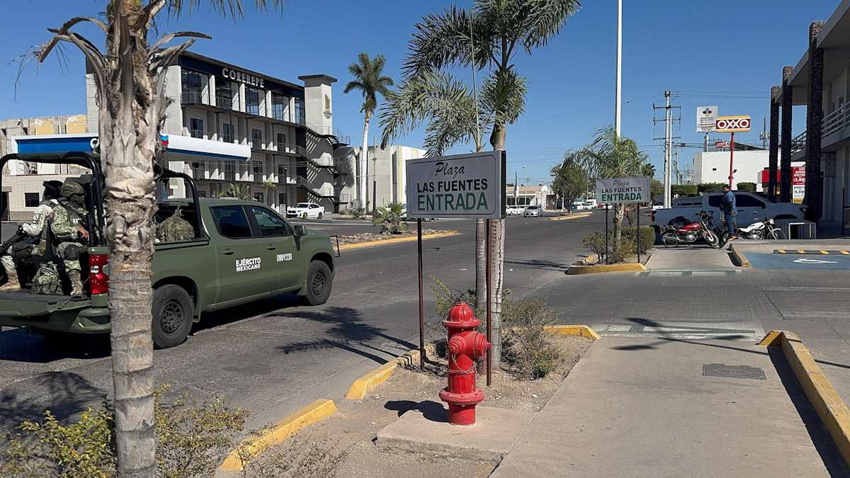 Detonaciones de arma de fuego a las afueras de un banco moviliza a policías y Ejército en Los Mochis