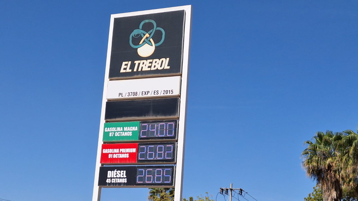 Ahora si acatan gasolineros de Los Mochis acuerdo presidencial, venden el litro de la gasolina Magna a 24 pesos o menos