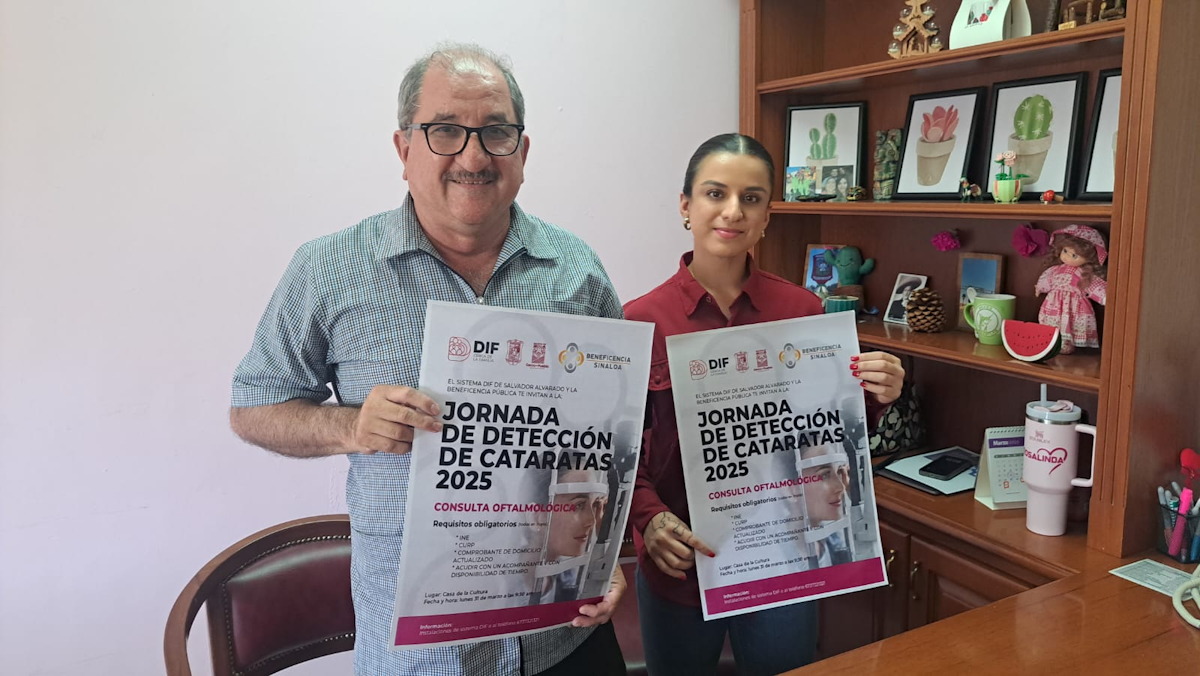 Invitan a jornada gratuita de detección de cataratas, en Salvador Alvarado