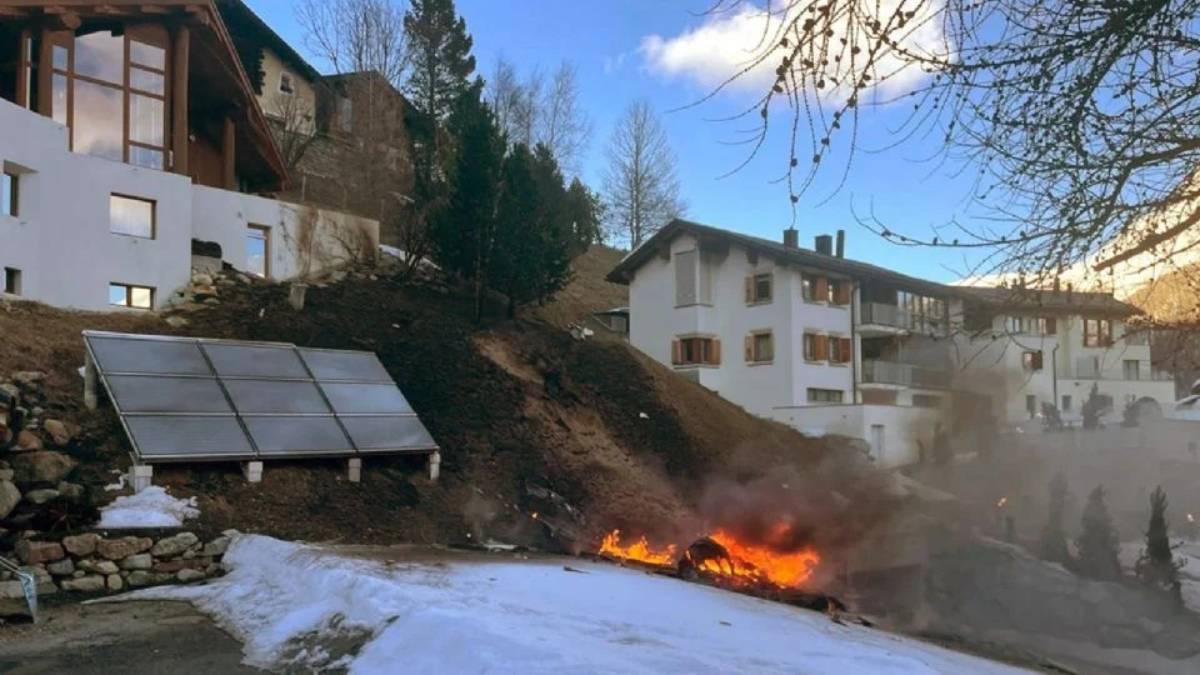 Tragedia en Suiza: avioneta se estrella a dos minutos de despegar