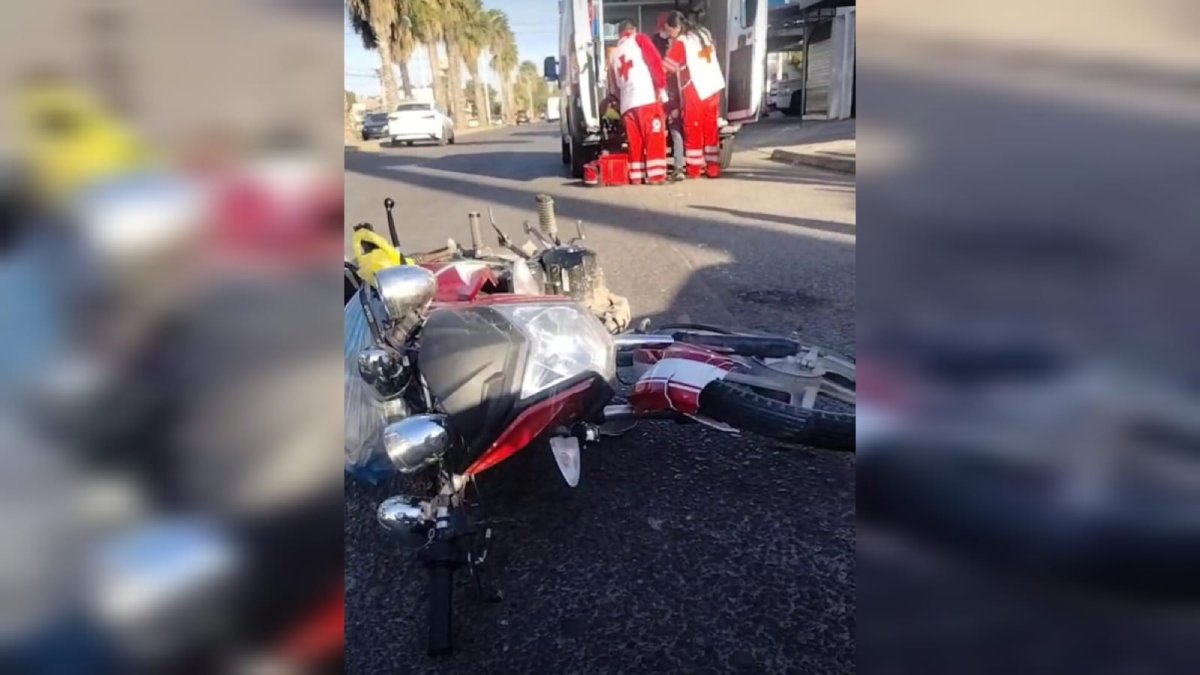 Accidente en el ejido Morelos de Los Mochis deja a dos motociclistas lesionados