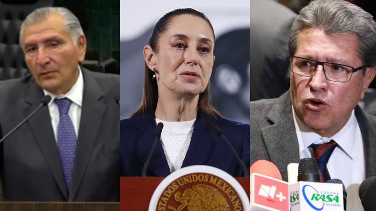 Adán Augusto López, Claudia Sheinbaum y Ricardo Monreal