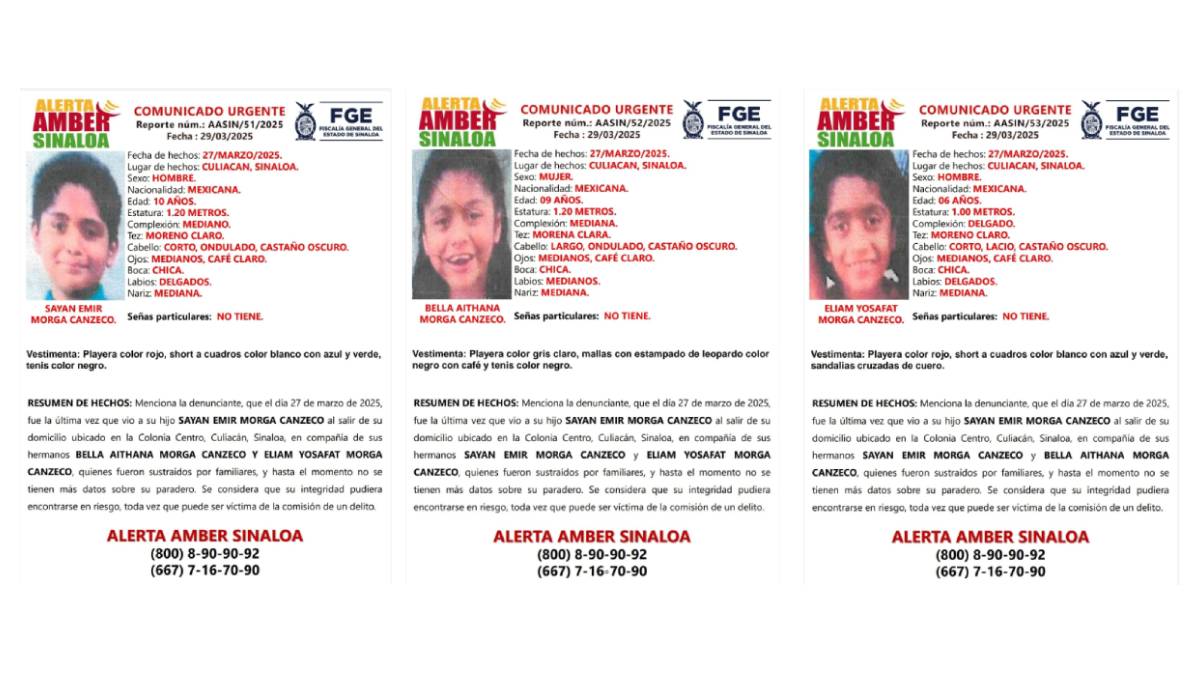 FGE solicita ayuda para dar con el paradero de los hermanitos Morga Canzeco; fueron sustraídos de su casa 