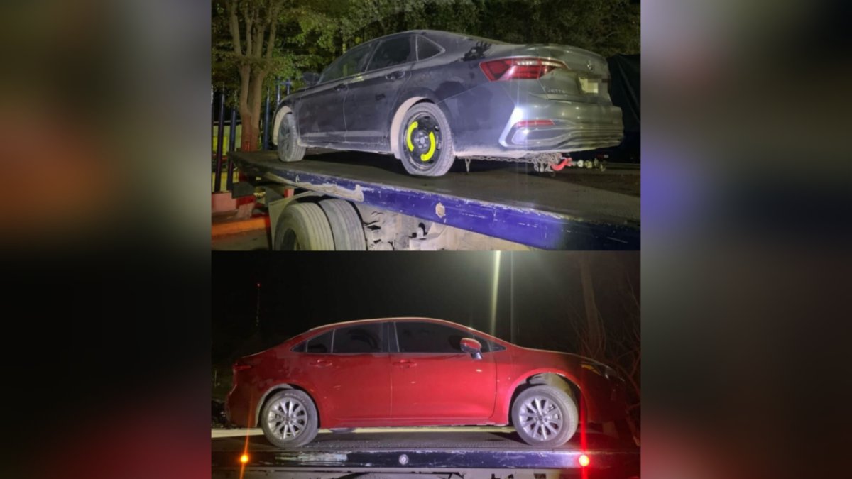 Autoridades recuperan un Corolla y un Jetta con reporte de robo en el campo San Manuel de Culiacán